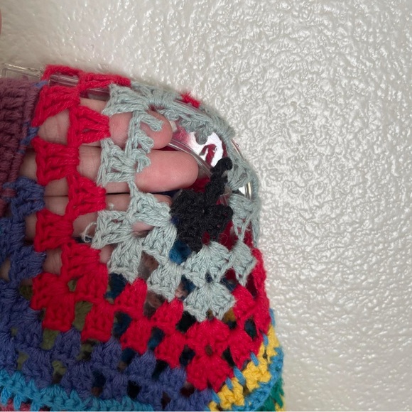 Express Colorful Patchwork Crochet Sweater - Picture 4 of 4